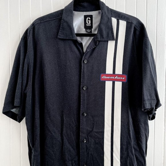Vintage Guess Jeans Bowling Button Down Shirt Size Large - Picture 2 of 5